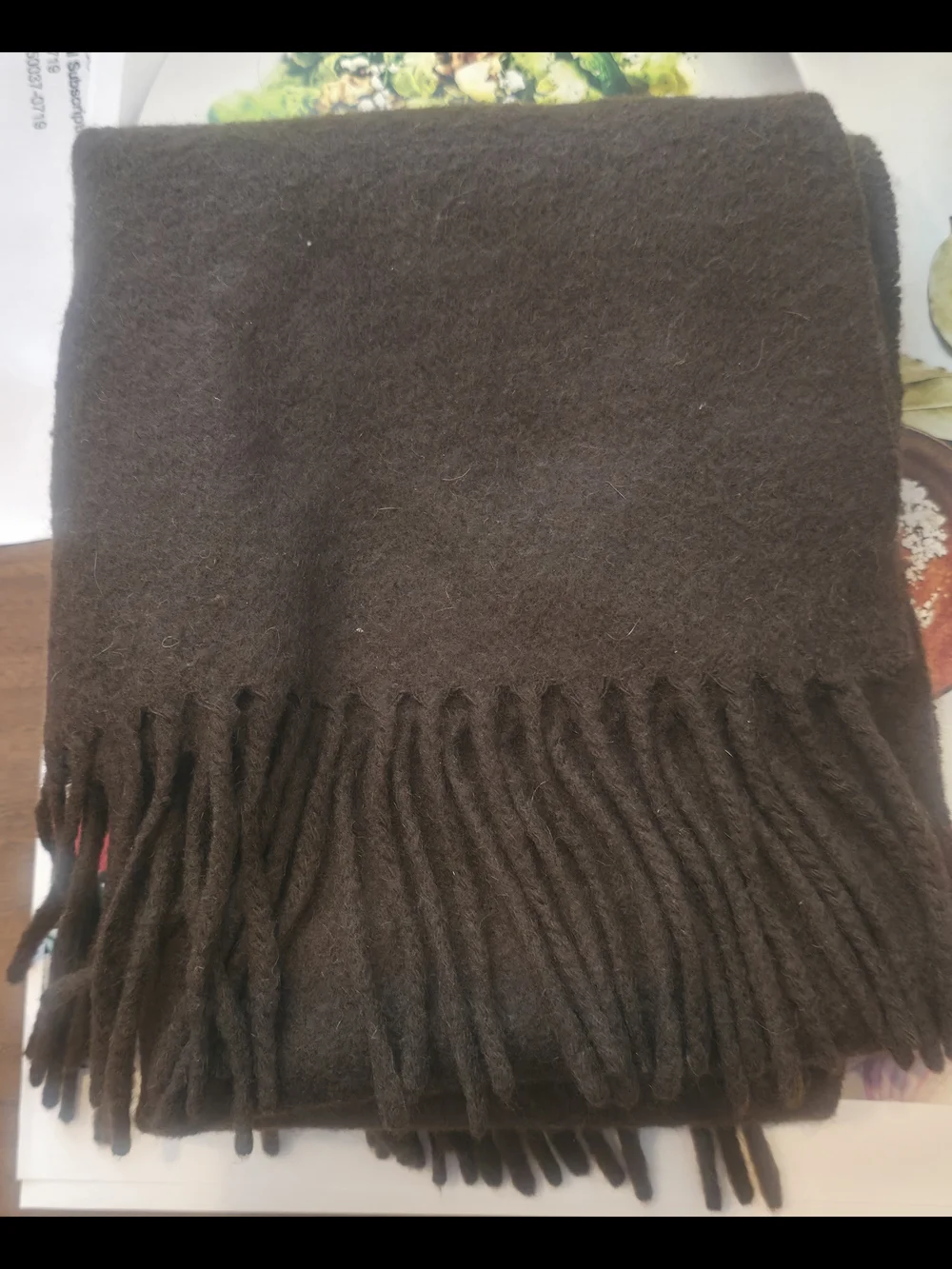 Classic Brown Fringe Scarf